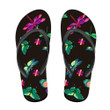 Theme Butterfly And Dragonfly In Dark Background Flip Flops For Men And Women