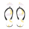 The Starry Sky With Clouds And Moon Flip Flops For Men And Women