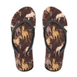 The Running Beautiful Horses On A Brown Checkered Flip Flops For Men And Women