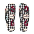 The Running Beautiful Horse And Rider Portrait Flip Flops For Men And Women