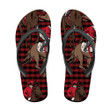 The Running Beautiful Horse And Rider On A Checkered Flip Flops For Men And Women