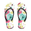 Abstract Elegance Colorful Flowers And Flying Petals Pattern Flip Flops For Men And Women