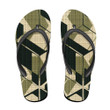 Abstract Cube Geometric Green Camo Military Pattern Flip Flops For Men And Women