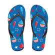 4th Of July Patriotic Ice Cream And Cupcakes Flip Flops For Men And Women