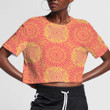 Yellow And Pink Ethnic With Mandala Ornament 3D Women's Crop Top