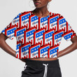 Vote USA Election Day Cards Patriotic Pattern 3D Women's Crop Top