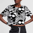 Urban Fashion Of African Girl Woman With Turban And Head Wrap 3D Women's Crop Top