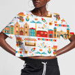 Symbolism Of The Latin American Holiday Illustration 3D Women's Crop Top
