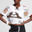 Feminism Gender Equality Texts With Woman's Arms 3D Women's Crop Top
