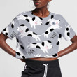 Cute Dogs Animal Black And White 3D Women's Crop Top