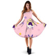 Cute Chicken With Rabbit Ears And Flower Sit In An Egg 3d Sleeveless Midi Dress