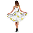 Cute Baby Yellow Chickens With Small Footprint 3d Sleeveless Midi Dress