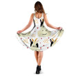 Cow Head And Small Red Heart 3d Sleeveless Midi Dress