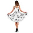 Cool Cats On A White Background 3d Sleeveless Midi Dress