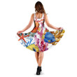 Beautiful Fishes And Coral Reef Under Deep Blue Sea Design 3d Sleeveless Midi Dress