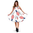 Awesome Ties Painted In The Colors Of The American Flag 3d Sleeveless Midi Dress