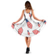 Awesome Ties Painted In The Colors Of The American Flag 3d Sleeveless Midi Dress