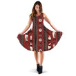 African Ethnic Background With Traditional Motives 3d Sleeveless Midi Dress