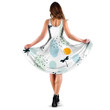 Abstract Flying Dragonfly And Colorful Spots 3d Sleeveless Midi Dress