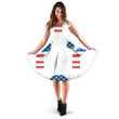 A Question Mark Made Of A Flag Of USA Pattern 3d Sleeveless Midi Dress