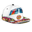Awesome Parrot Family Driving Hippie Car Themed Design Printing Snapback Hat