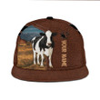 Always Be A Cow Printing Snapback Hat Custom Name