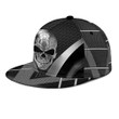 Appealing Carbon Skull Design Printing Snapback Hat