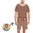 Custom Photo Funny Mash Face Men's Pajamas Set