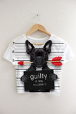 Guilty Of Love Dog Mugshot 3D Women's Crop Top