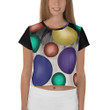 Lovely Bright Unique Ball Pattern Background 3D Women's Crop Top