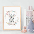 Koala Mom And Baby Pattern Background Design Poster