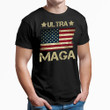 Ultra MAGA American Flag Vintage Guys Tee Unisex T-shirt