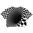 Black And White Hole Psychedelic 3D Women's Crop Top