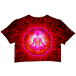 Special Red Psychedelic Meditating 3D Women's Crop Top