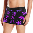 Purple Daze Cannabis Leaf Pattern Men's Boxer Brief