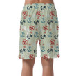 Compass Anchor Green Background All Over Print Men's Shorts