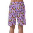 Tropical Banana And Avocado Fruit Purple Men's Shorts