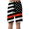 American Flag Fourth Of July Proud And Free Red Men's Shorts