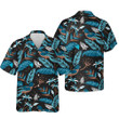 Pattern Tropical Blue Palm Leaves Monstera 3D Hawaiian Shirt