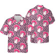 Pink Poisonous Mushroom Over Leopard Pattern 3D Hawaiian Shirt