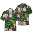 Pinky Plumeria Flower Tropical Leave 3D Hawaiian Shirt