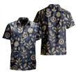Gold Tone Flower Tropical Garden Summer Vibe Black All Over Print 3D Hawaiian Shirt