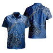 Tone Of Blue Tiny Flower Paisley Pattern All Over Print All Over Print 3D Hawaiian Shirt