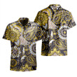 Yellow Tone Hawaiian Hibiscus Flower Vintage Tribal Pattern All Over Print 3D Hawaiian Shirt