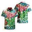 Colorful Monstera Leaves White Theme All Over Print 3D Hawaiian Shirt