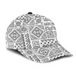 Black And White Tribal Pattern Mayan Illustration Baseball Cap Hat
