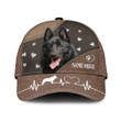 Personalized Schipperke Hearbeat Dog Lovers Custom Name Baseball Cap Hat