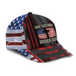 One Nation Under God Cross Over American Flag Pattern Baseball Cap Hat