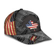 Canada Maple Leave Shape Eh Flag Seamless Pattern Grey Theme Baseball Cap Hat