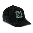 Mint Green Neon Day Of The Dead Slouchie Galaxy Dust Pattern Baseball Cap Hat
